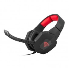 CASCO + MICROFONO GENESIS ARGON 400 ROJO NEGRO DRIVERS 40MM - MULTI