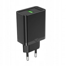 CARGADOR MOVIL 1xUSB 18W NEGRO